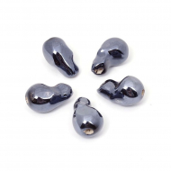 Бусины керамические TESОRO арт.TS-387 цв.001 черный 18х10 мм