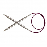 10361 Knit Pro Спицы круговые для вязания Nova Metal 2мм/100см, никелированная латунь, серебристый