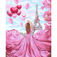 Картины по номерам с холстом на подрамнике ФРЕЯ арт.PNB.R1 №196 Свидание в Париже 50х40 см
