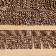 Бахрома для штор арт.0390-0910 цв.6458 шир.62мм цв.темн.бежевый уп.10м