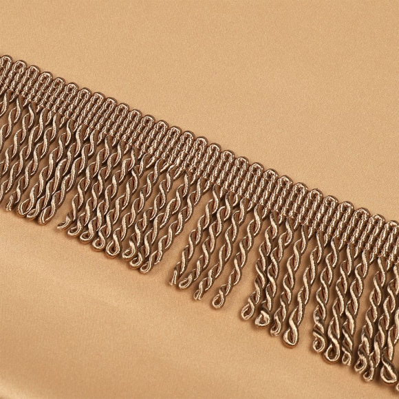 Бахрома для штор арт.0390-0910 цв.6458 шир.62мм цв.темн.бежевый уп.10м