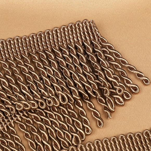 Бахрома для штор арт.0390-0910 цв.6458 шир.62мм цв.темн.бежевый уп.10м