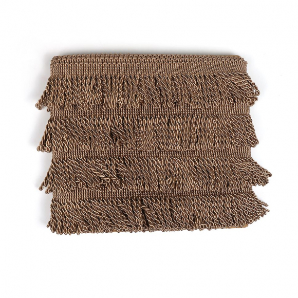 Бахрома для штор арт.0390-0910 цв.6458 шир.62мм цв.темн.бежевый уп.10м