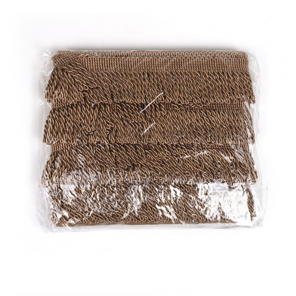 Бахрома для штор арт.0390-0910 цв.6458 шир.62мм цв.темн.бежевый уп.10м