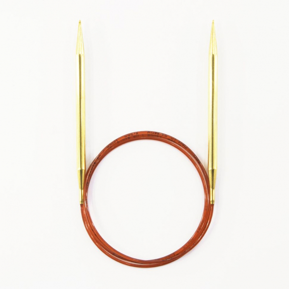 158257_Спицы круговые позолоченные с удлиненным кончиком, №6,5, 120 см