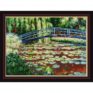 Рисунок на ткани (Бисер) КОНЁК арт. 1237 Пруд с кувшинками 29х39 см