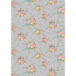 Ткани для пэчворка в рулонах ВЕРСАЛЬСКИЕ САДЫ 112 см 100% хлопок (в метрах) ВC-01 серый