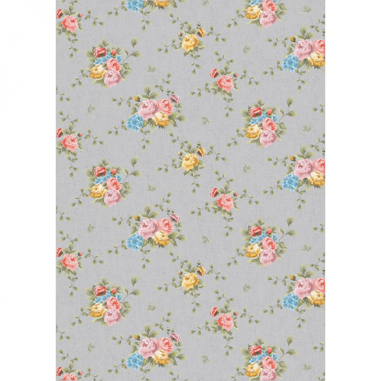 Ткани для пэчворка в рулонах ВЕРСАЛЬСКИЕ САДЫ 112 см 100% хлопок (в метрах) ВC-01 серый