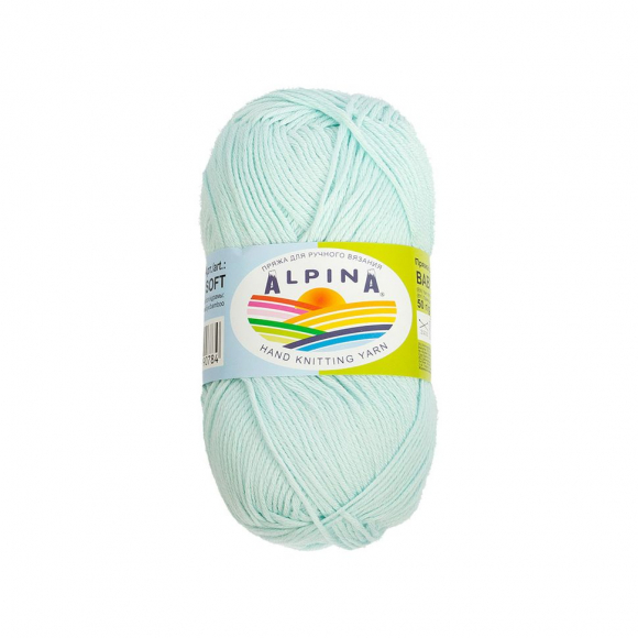 Пряжа ALPINA BABY SUPER SOFT (50% хлопок, 50% бамбук) 10х50г/150м цв.06 св.мятный