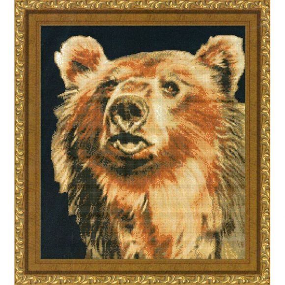 Набор для вышивания KUSTOM KRAFTS арт.JW-028 Гризли 33х38 см