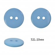 Пуговицы пластик арт.TBY.376.20.LB цв.св.голубой, 32L-20мм, 2 прокола, 200шт