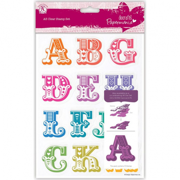 Набор штампов прозрачных "Алфавит A-M, заглавные"