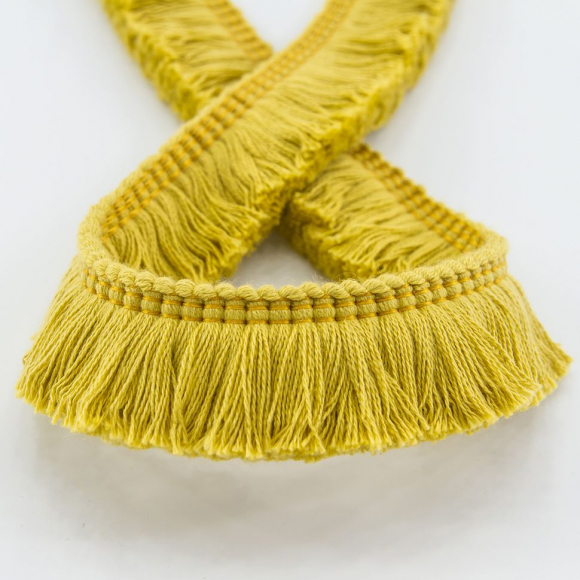 Бахрома декоративная, 30 мм, цвет шафрановый