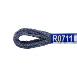 Нитки для вышивания Gamma мулине 100% вискоза 12 x 8 м цв.R0711 серый