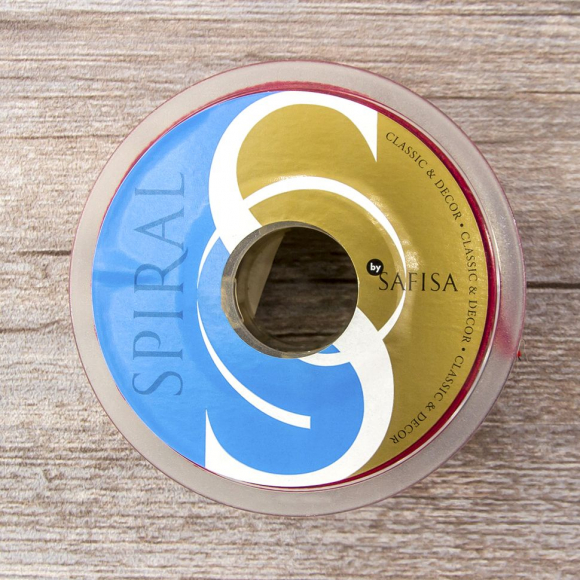 Лента органза с рисунком с проволокой по краю SAFISA, 30 мм, 15 м