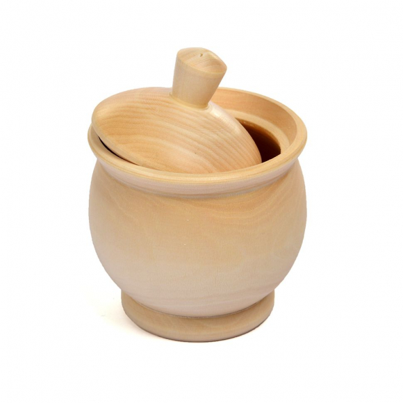 Сахарница с крышкой деревянная липа h60мм, d70мм Magic 4 Hobby уп.3шт