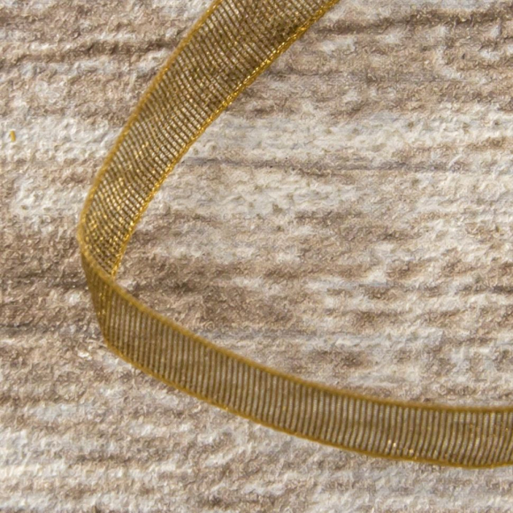 Лента органза SAFISA, 7 мм, 25 м, цвет 88, коричневый светлый