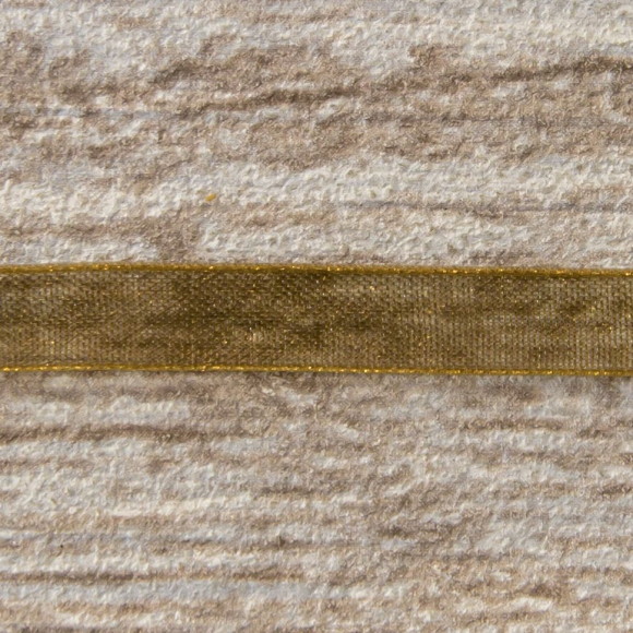 Лента органза SAFISA, 7 мм, 25 м, цвет 88, коричневый светлый