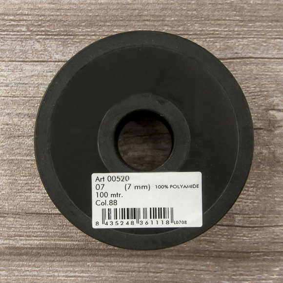 Лента органза SAFISA, 7 мм, 25 м, цвет 88, коричневый светлый