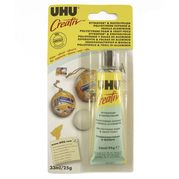 89713_Клей UHU "Креатив" для пенополистирола и фольги, 33 мл