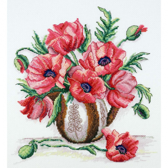 Набор для вышивания МАРЬЯ ИСКУСНИЦА арт.04.005.30 Букет с маками 30х30 см Набор для вышивания МАРЬЯ ИСКУСНИЦА арт.04.005.30 Букет с маками 30х30 см