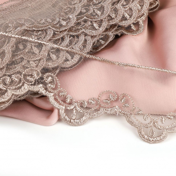 Кружево на жесткой сетке Exclusive арт.TBY 2BS228K1 шир.50мм цв.N4815 кофе уп.13,71м