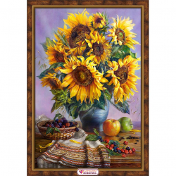 Набор для изготовления картин АЛМАЗНАЯ ЖИВОПИСЬ арт.АЖ.1916 Подсолнухи 40х60 см