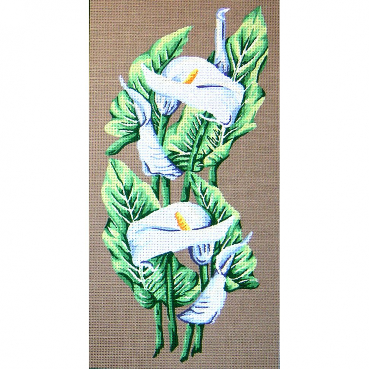 6891_Канва жесткая с рисунком "Каллы",2 картинки