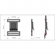 Защелка замок Ковача 58мм VK58 цв.черный нагрузка 90 кг уп.50 шт