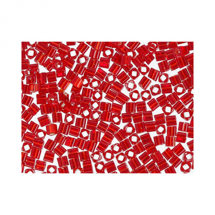 Бисер Япония "TOHO" CUBE №2  1.5 мм 5 х 5 г №0025C красный