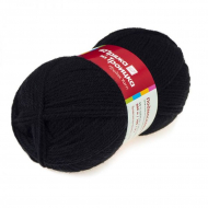 Пряжа для вязания ТРО Подмосковная (50% шерсть, 50% акрил) 10х100г/250м цв.0002 черный