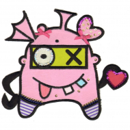 72460_Термоаппликация HKM "Розовый монстр"