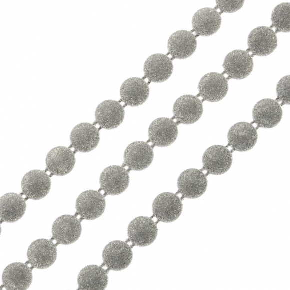 Тесьма пластиковая арт.TBY A05 цв.13 серый ?12мм уп.9.14м