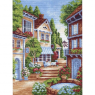 Рисунок на канве МАТРЕНИН ПОСАД арт.37х49 - 0662 Цветущий дворик