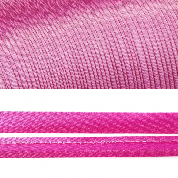 Косая бейка TBY атласная шир.15мм цв.F141 розовый уп.132 м