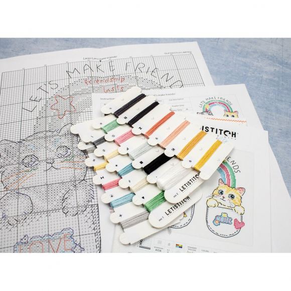 Набор для вышивания LETI арт. L8043 Давайте дружить! 14х16 см Набор для вышивания LETI арт. L8043 Давайте дружить! 14х16 см