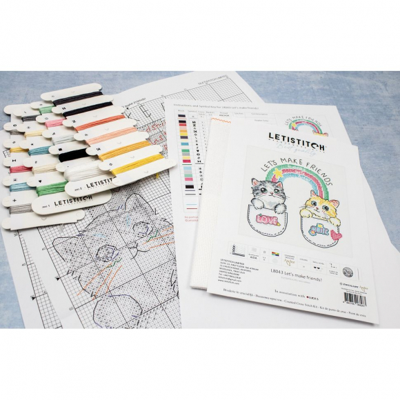 Набор для вышивания LETI арт. L8043 Давайте дружить! 14х16 см Набор для вышивания LETI арт. L8043 Давайте дружить! 14х16 см