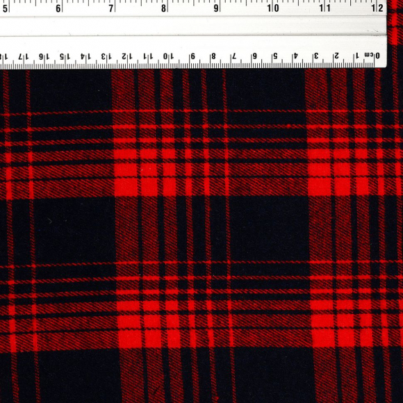 Ткань рубашечная фланель 150 г/м? 80% полиэстер, 20% хлопок шир.150 см арт.TBY.Fl.T294.3 цв.03 красный рул.25м