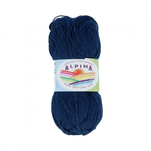 Пряжа ALPINA SATI (100% мерсеризованный хлопок) 10х50г/170м цв.106 т.синий