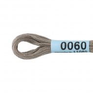 Нитки для вышивания Gamma мулине (0001-0206) 100% хлопок 24 x 8 м цв.0060 зелено-серый