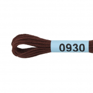 Нитки для вышивания Gamma мулине (0820-3070) 100% хлопок 24 x 8 м цв.0930 т.коричневый