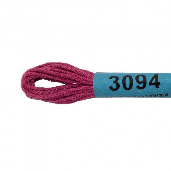 Нитки для вышивания Gamma мулине (3071-3172) 100% хлопок 24 x 8 м цв.3094 св.сливовый