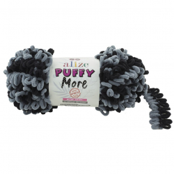 Пряжа для вязания Ализе Puffy More (100% микрополиэстер) 2х150г/11,5м цв.6284