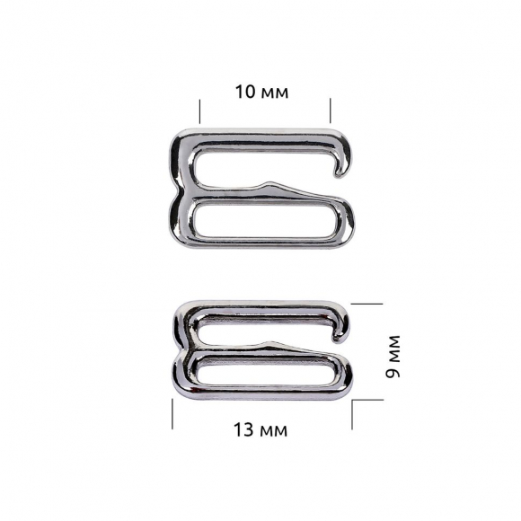 Крючок для купальника металл TBY-910.SW 10мм, цв.никель, уп.1000шт