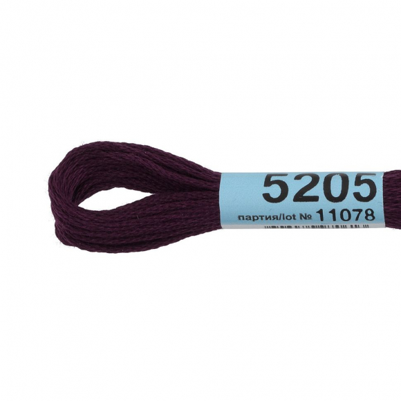 Нитки для вышивания Gamma мулине (3173-6115) 100% хлопок 24 x 8 м цв.5205 т.т.фиолетовый