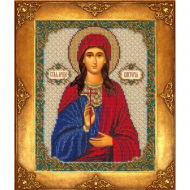 Набор для вышивания бисером РУССКАЯ ИСКУСНИЦА арт.348 БИ Св. Виктория 18х22,5 см