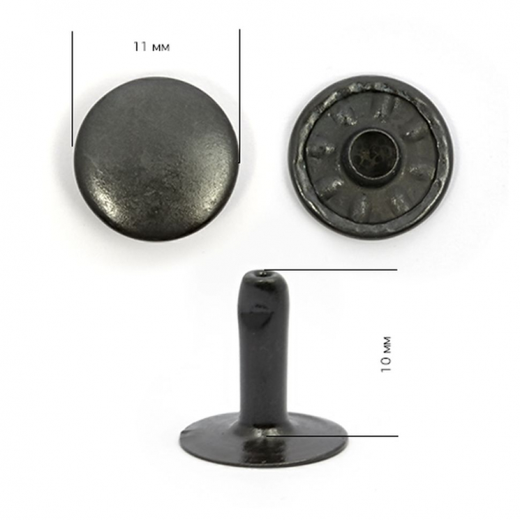 Хольнитены TBY.1800 односторонние 11х11 (11мм) цв. оксид уп. 100шт