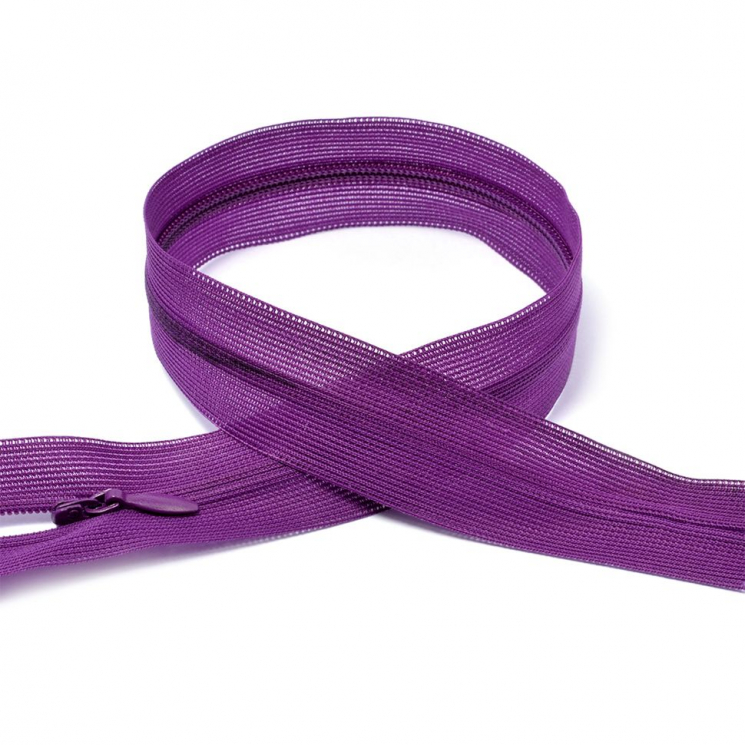 Молния MaxZipper пласт. потайная №3 20см н/р цв.F175 фиолетовый уп.50шт