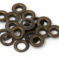 Люверсы сталь New Star №26 (? 12мм, h 6,68мм) цв.антик уп.50шт