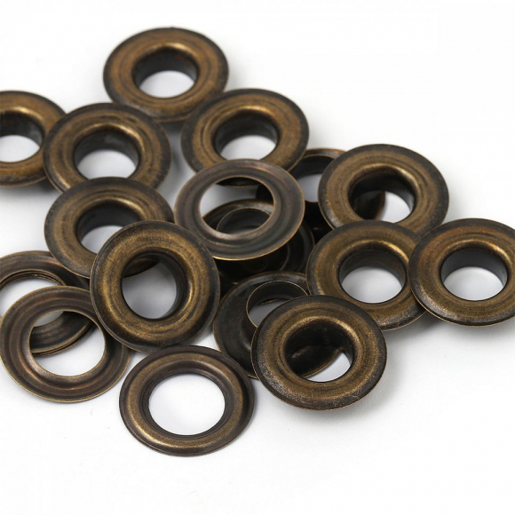 Люверсы сталь New Star №26 (? 12мм, h 6,68мм) цв.антик уп.50шт